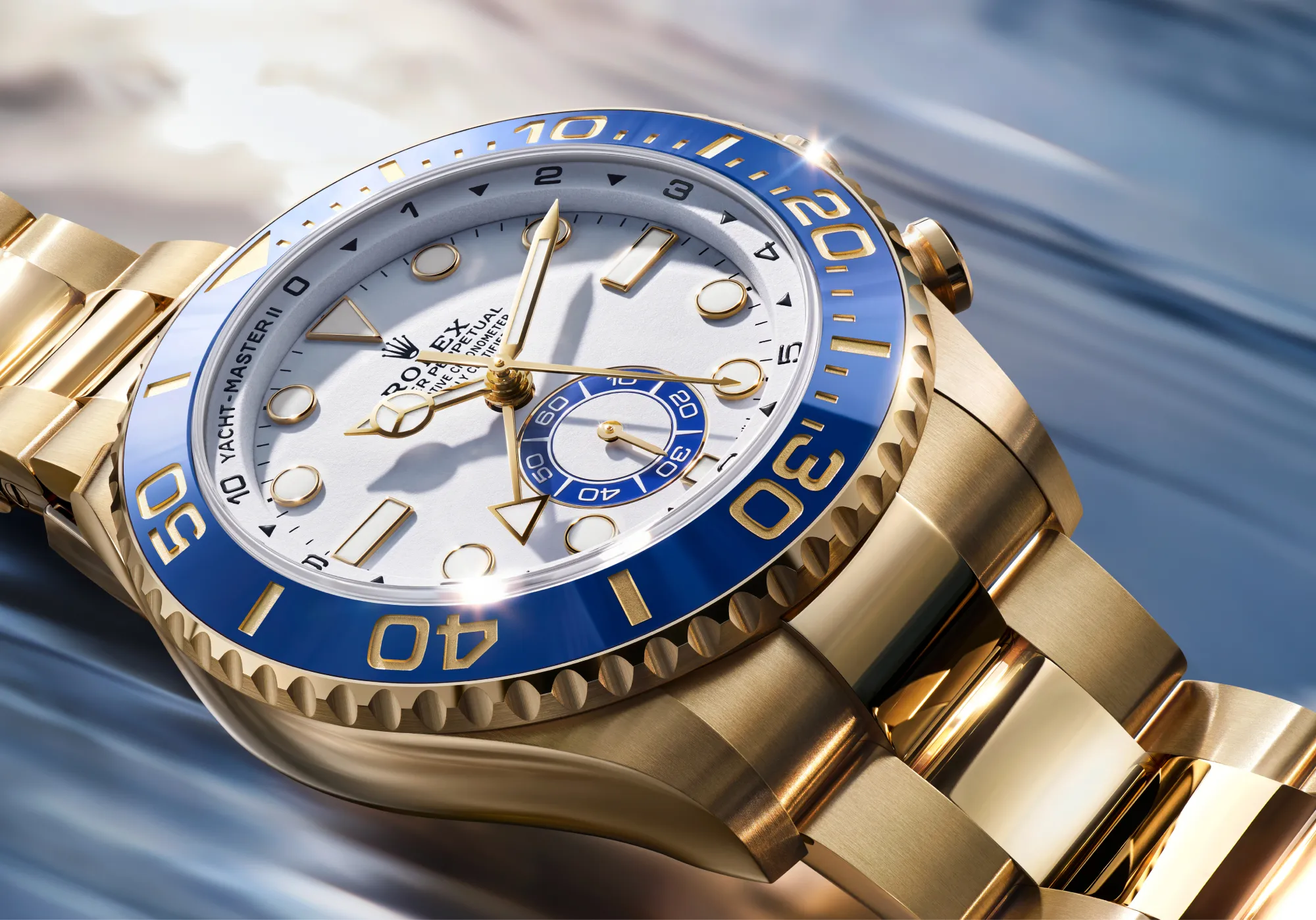 Disco de bisel Cerachrom azul del Rolex Yacht-Master II