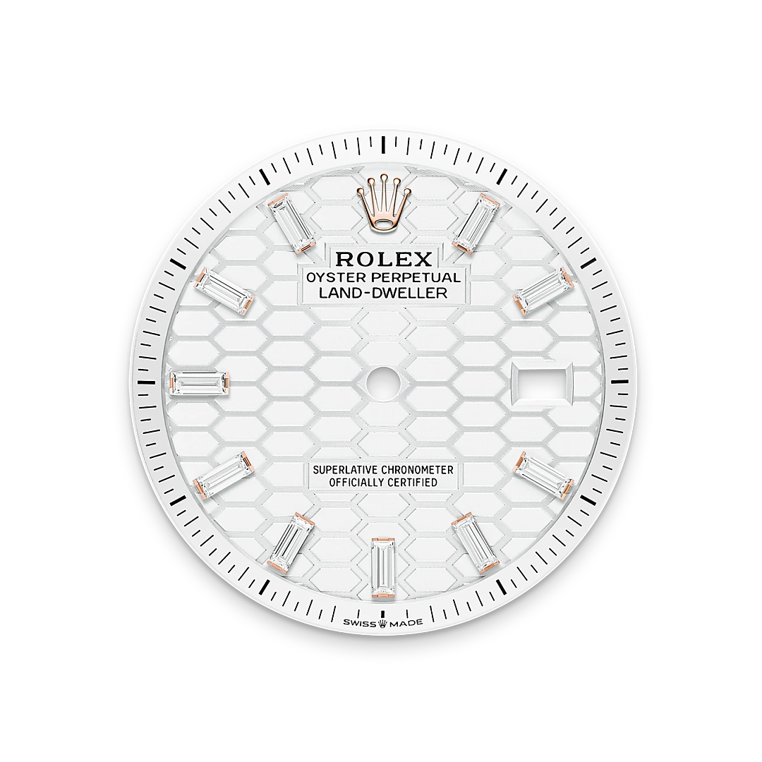 Rolex Land-Dweller 36 m127285tbr-0002 Esfera blanco intenso
