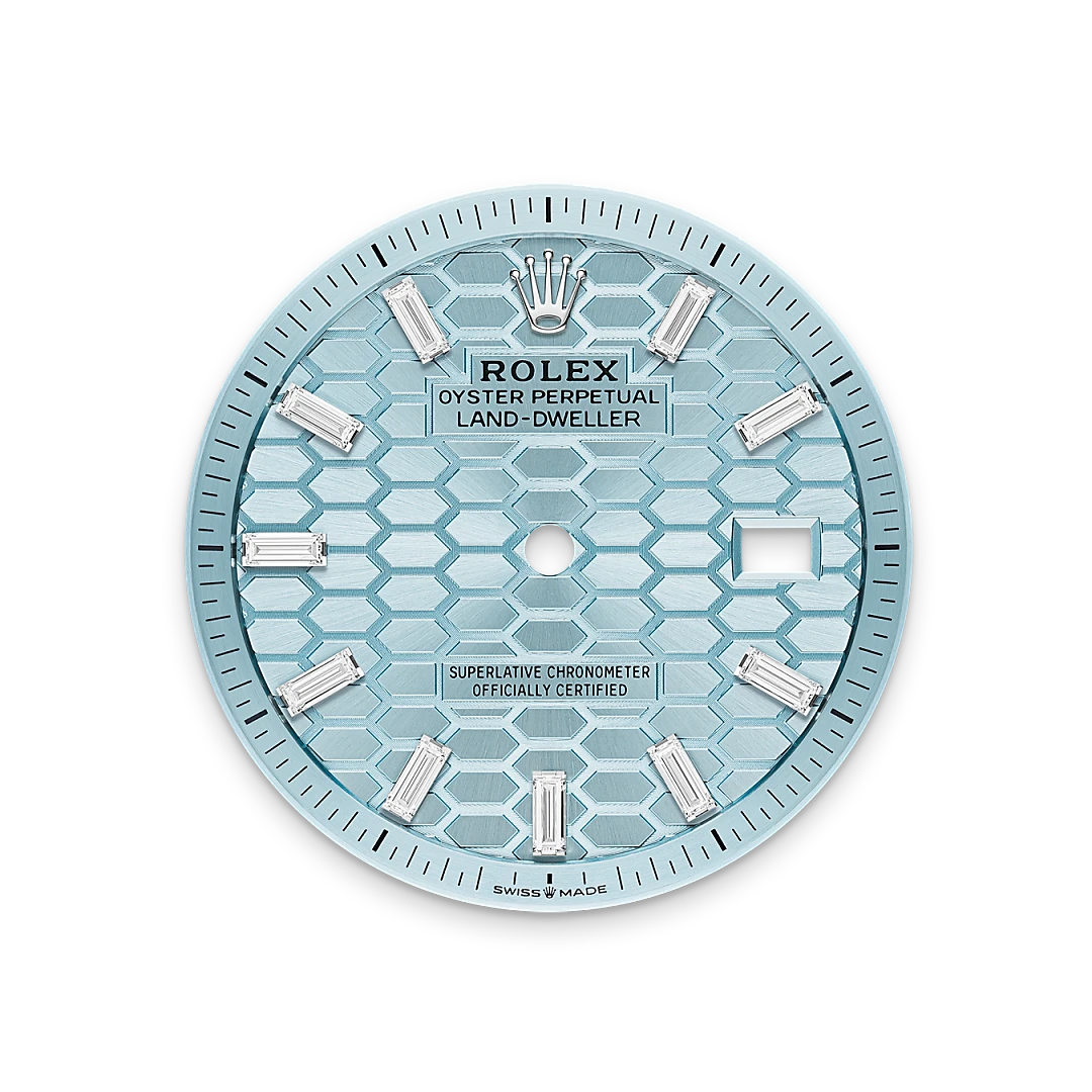 Rolex Land-Dweller 36 m127286tbr-0001 Esfera azul glaciar