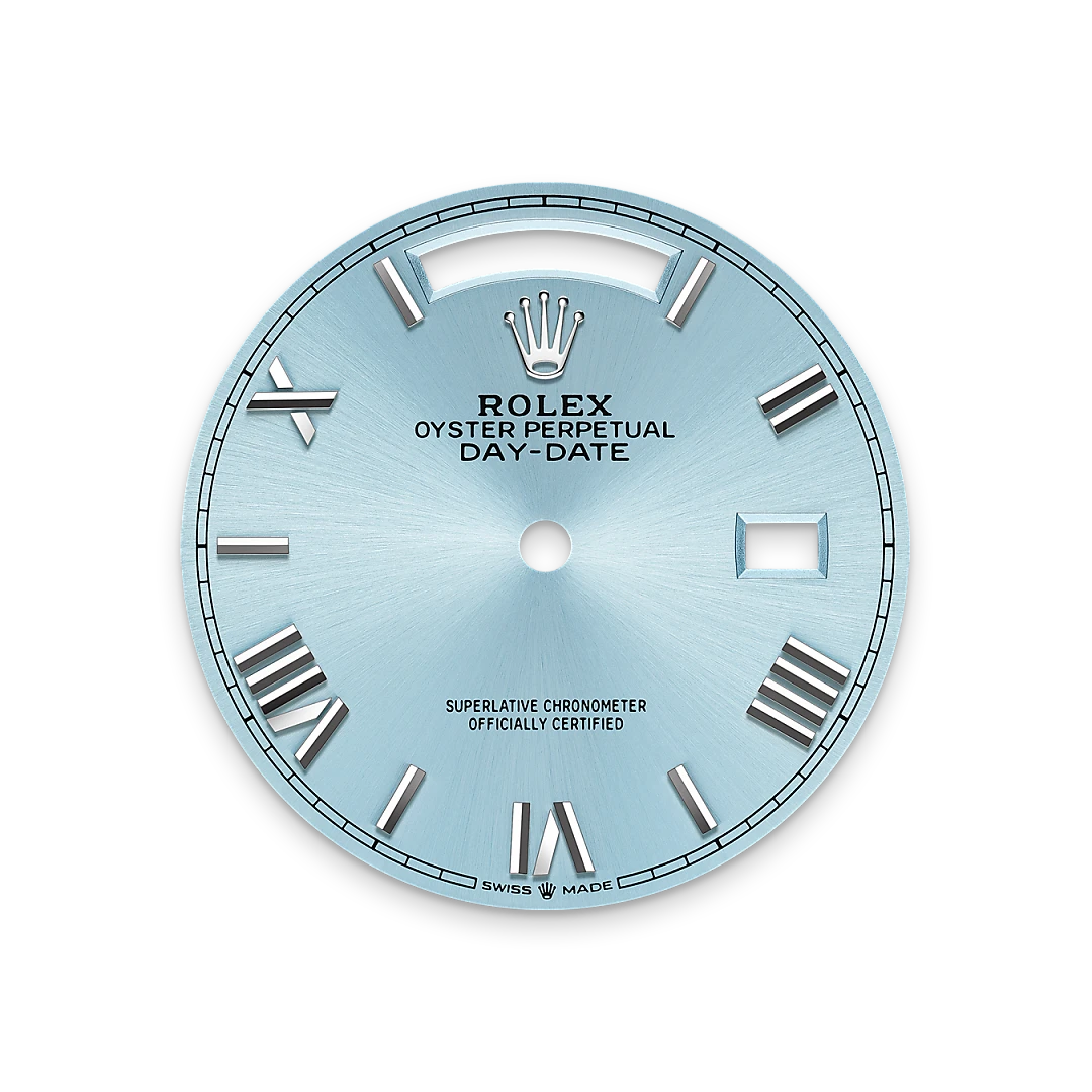 Rolex Day-Date 36 m128236-0018 Esfera azul glaciar